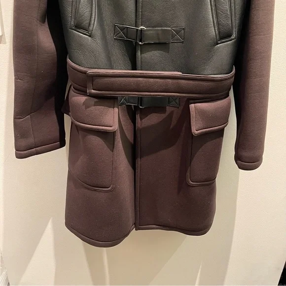 Neil Barrett archive y2k ミリタリー　コート Neil Barrett - Black and Brown Hooded Military Coat OversizedFit